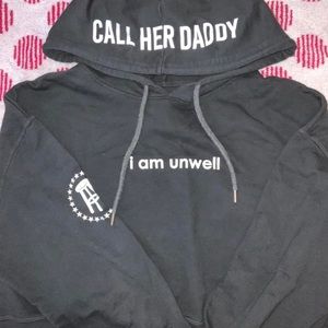 I AM UNWELL CHD CROPPED HOODIE